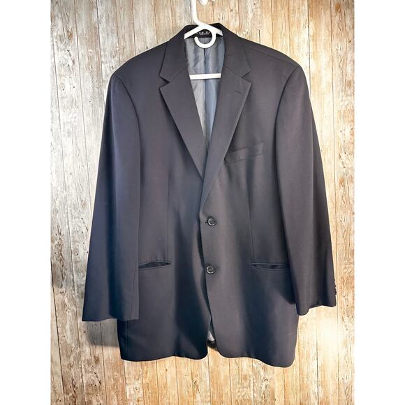 Hugo Boss Bertolucci Movie Blazer‎ Suit 44R Navy Blue Virgin Wool Sports Coat - Picture 1 of 11